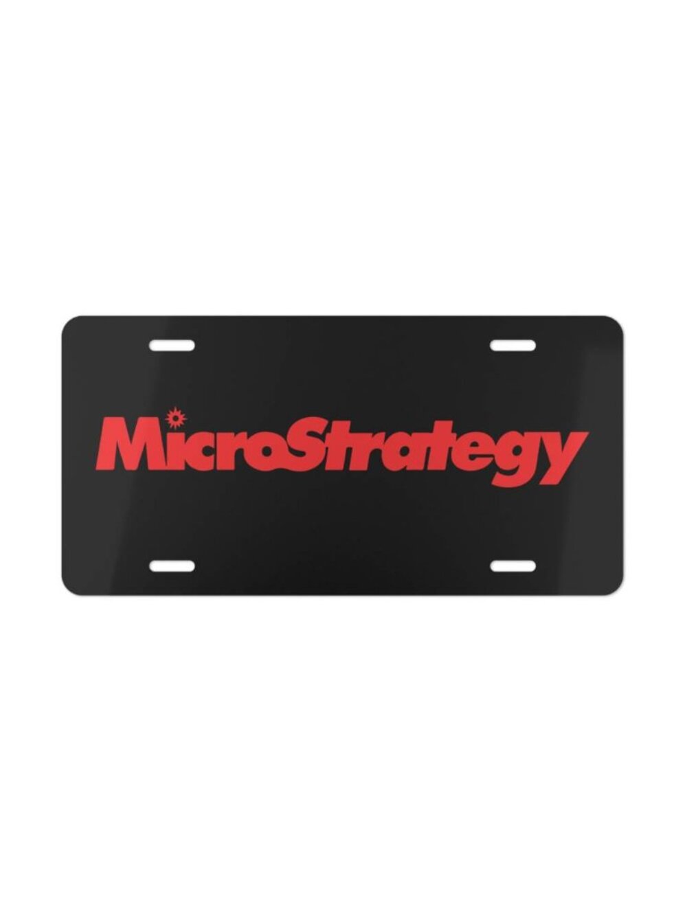 MICROSTRATEGY SOFTWARE LOGO Vanity License Plate USA TECH STYLE TAG ALUMINUM